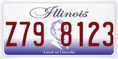 IL license plate Z798123
