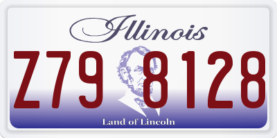 IL license plate Z798128