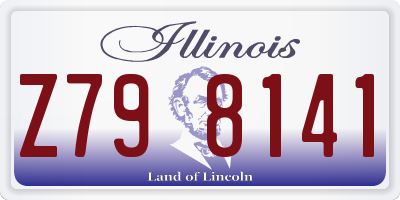 IL license plate Z798141