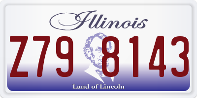 IL license plate Z798143
