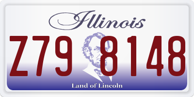 IL license plate Z798148