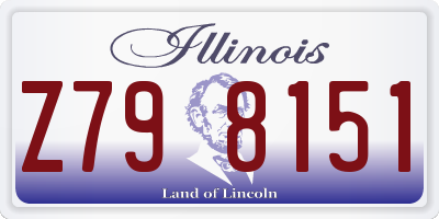 IL license plate Z798151