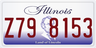 IL license plate Z798153