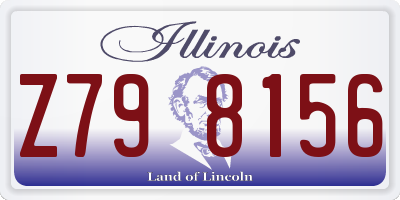 IL license plate Z798156