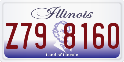 IL license plate Z798160