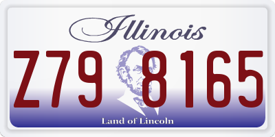 IL license plate Z798165
