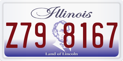 IL license plate Z798167