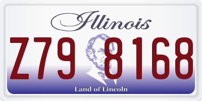 IL license plate Z798168