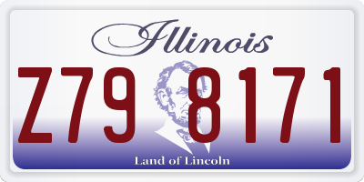 IL license plate Z798171