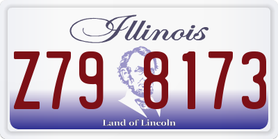 IL license plate Z798173