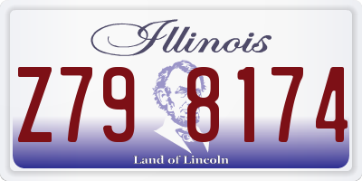 IL license plate Z798174