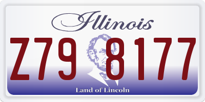 IL license plate Z798177