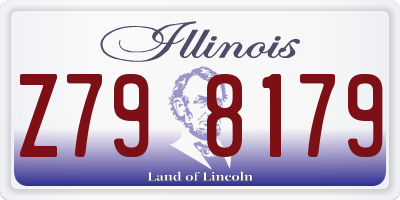 IL license plate Z798179