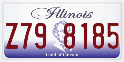 IL license plate Z798185