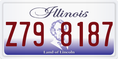 IL license plate Z798187