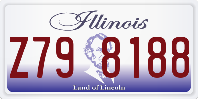 IL license plate Z798188