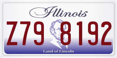 IL license plate Z798192