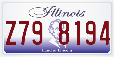 IL license plate Z798194