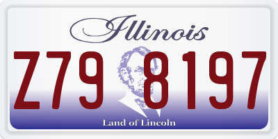 IL license plate Z798197