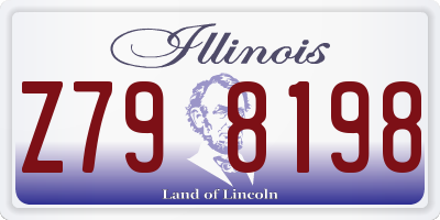 IL license plate Z798198