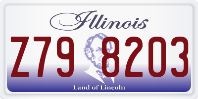 IL license plate Z798203