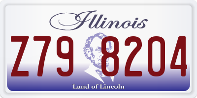 IL license plate Z798204