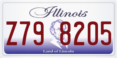 IL license plate Z798205