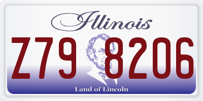 IL license plate Z798206