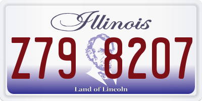 IL license plate Z798207