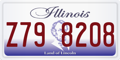 IL license plate Z798208