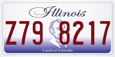 IL license plate Z798217
