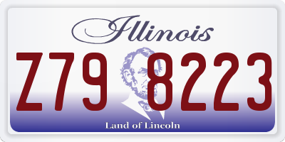 IL license plate Z798223