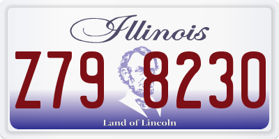 IL license plate Z798230