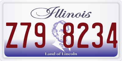 IL license plate Z798234
