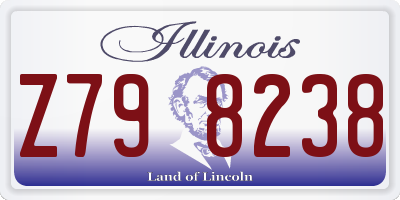 IL license plate Z798238