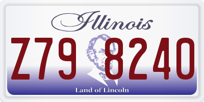 IL license plate Z798240