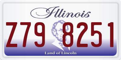IL license plate Z798251