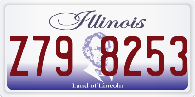 IL license plate Z798253