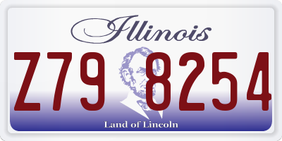 IL license plate Z798254