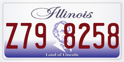 IL license plate Z798258