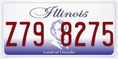 IL license plate Z798275