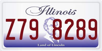 IL license plate Z798289