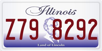 IL license plate Z798292