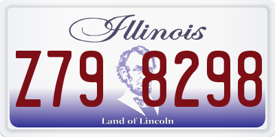 IL license plate Z798298