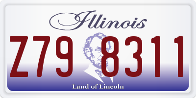 IL license plate Z798311