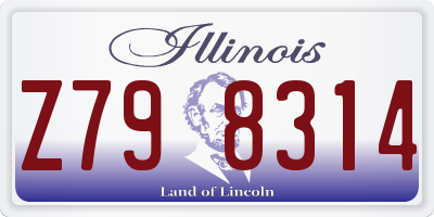 IL license plate Z798314