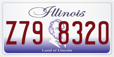 IL license plate Z798320
