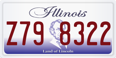IL license plate Z798322