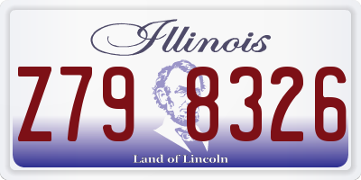 IL license plate Z798326