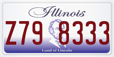 IL license plate Z798333
